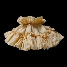 Vintage Ruffled Fabric Lamp Shade Lace Victorian Cottagecore Boudoir 12 Inch picture