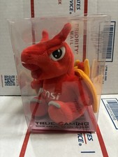NEW NICE Hologram TAG MSI True Gaming Lucky Mascot Red Dragon doll Plush 6.5in, picture
