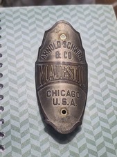 Vintage Prewar Postwar Majestic Schwinn Bicycle Head Badge Autocycle Whizzer Dx  picture