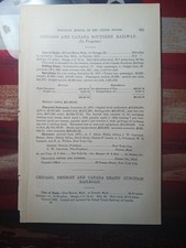 ~1878 Train Report CHICAGO & CANADA SOUTHERN RAILWAY in Progress  ◇Fayette Ohio  picture