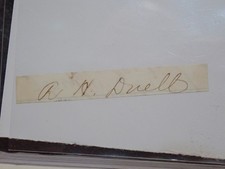 R. Holland Duell New York Congressman March 4, 1871 – March 3, 1875 AUTOGRAPH picture