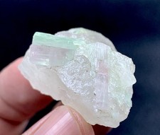 Natural Bicolour Tourmaline With Quartz From Afghanistan. 20 Grams picture
