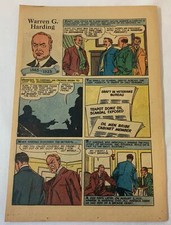1957 cartoon page ~ WARREN G HARDING picture