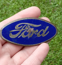 Antique Original OEM 1920's 1930's FORD Enamel Radiator Emblem Badge Nameplate picture