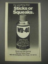 1979 WD-40 Oil Ad - For Anything That Sticks or Squeaks picture