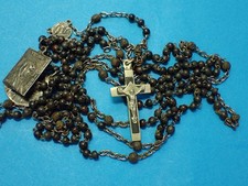 ANTIQUE FRENCH PRIEST ROSARY / 15 DECADE ROSARY / 1880 / MONASTERY FRANCE picture