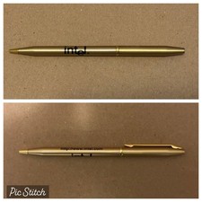 Vintage Intel logo'd w/URL gold-toned Chromatic pen with original box picture