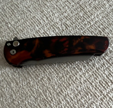 Pro-Tech Malibu, Del Fuego, Magnacut, Button Lock Folder, Aluminum Handle picture
