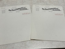 First National Bank Of Chicago Letterhead Paper Lot Of 2 picture