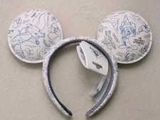 Disney Parks Animation Sketchbook Fantasia, Dumbo, Pinocchio Ears Headband New picture