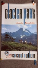 Vintage Northern Pacific Glacier Park. Montana Rockies Railroad Poster  NM picture