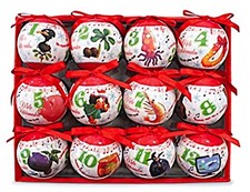 Island Heritage Mele Kalikimaka Hawaiian Style 12 Days Of Christmas Ornament Set picture