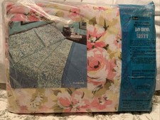 NIP VTG Grants Home Muslin Sheet Pink Flowers Flat Sheet 50/50 picture