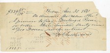 1841 Antique Promissory Note I. Sutherland to Darling & Power Hudson NY Ephemera picture