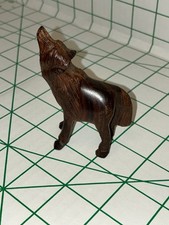 Handcrafted Desert Ironwood Howling Wolf Figurine Unique Gift Southwestern Decor picture