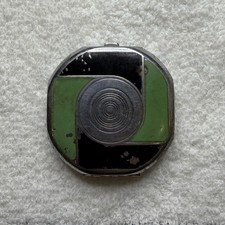 Vintage Richard Hudnut Art Deco Compact Green Black picture