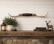 40” Faux Longhorns Wall Hanging Cow Steer Bull Horns Western Longhorn Home Decor picture
