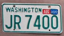 Vintage Truck Washington License Plate (1968 - 1982) JR 7400 picture