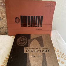 Vintage 1956-1957,58-59 University of Tennessee Telephone Directory picture