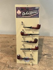 Vintage Dr. Grabow 11 Pipe Store Display Rack Sign w/ 5 Different Pipes picture