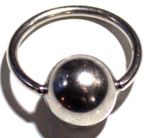 2- 14g 5/8 Captive Big 10mm Ball Ear Orbital Nipple Nose Bridge Lip rings Sexy picture