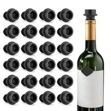 WOTOR Wine Stoppers - Vacuum Wine Saver, Preserver & Sealer (Black, 24 Pieces) picture