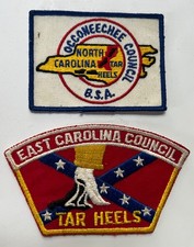 VTG BSA Boy Scout Patch Lot East Carolina Council Tar Heels Occoneechee picture