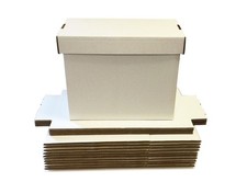 20 Premium Short Comic Storage Boxes Brilliant White 150 Comic Book Storage Max picture