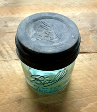 BALL 1/2 PINT BLUE MASON Jar 