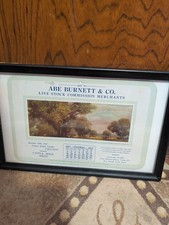 Abe Burnett & Co Oct 1913 Calendar Union Stockyards Original Western Americana  picture