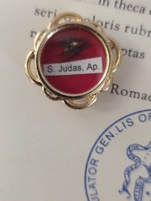 Reliquary Relic of saint judas, with certificate. this is scalp hair picture