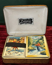 ARRCO DURATONE VINTAGE PLAYING CARD DECKS Double Deck Case FISHING Complete picture