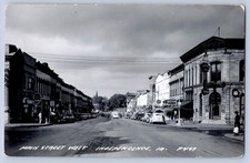 Independence Iowa IA Main Street Hamm's Beer Sign Real Photo Postcard RPPC 1953 picture
