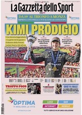 La Gazzetta dello Sport 7 September 2026 Victory Kimi Antonelli Monza Italy F1 picture