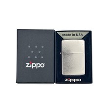 Zippo 2015 Regular Brushed Chrome Windproof Lighter with Black Zippo Box picture