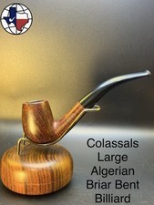 Vintage Colassals Large Algerian Briar Bent Billiard  Tobacco Pipe picture