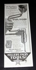 1917 OLD WWI MAGAZINE PRINT AD, MILLERS FALLS TOOLS, BIT BRACE NO 732, 3RD TOOL picture