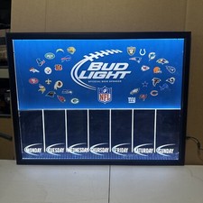 AWESOME BUD LIGHT BEER NFL LIGHT UP MENU BOARD SIGN picture