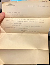 1892 Joseph McCullen Drexel Building Philadelphia PA McArdle Estate Legal Letter picture
