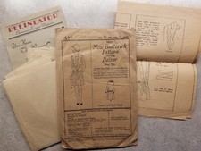 COMPLETE Vintage 1920s Sewing Butterick Pattern #1827 Age 12 Bust 29 Frock Dress picture