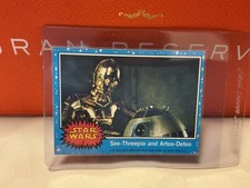 RARE 1977 Star Wars Scanlens #2 R2D2 and C3PO classic picture