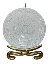 Frankoma Pottery Easter 1972 He is Risen Plate Vintage picture