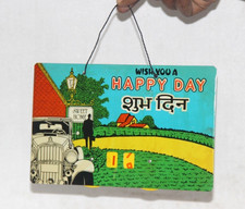 Vintage Advertisement Print 'WISH YOU A HAPPY DAY' Litho Tin Sign Board picture