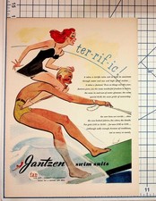 Vintage 1940s Jantzen Swim Suits Magazine Ad Ter-Rific Illustration Ephemera picture