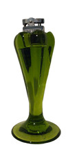 VTG Collectable Green Table Top Lighter 6.5 in Tall picture