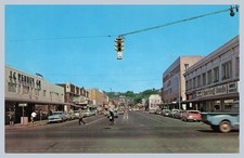 1960s Aberdeen WA Downtown Street Scene JCPenney Vintage Cars Postcard  -307 picture
