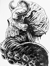 Cosmic Horror Grotesqueries - 9x12 Original Art by Trav Hart COA - Commission 6 picture