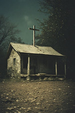 Old Abandoned Church Creepy Gothic Horror 4x6 Photo picture