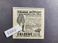 1952 British Print Ad. Caldene Clothing LTD. Halfax, York, UK. Breeches motorcyc picture