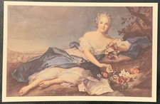 1940's Postcard Henriette of France as Flora by Jean-Marc Nattier Unposted Litho picture